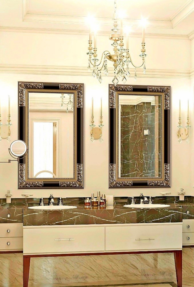 Modern Classic Mirror - medium - Brown