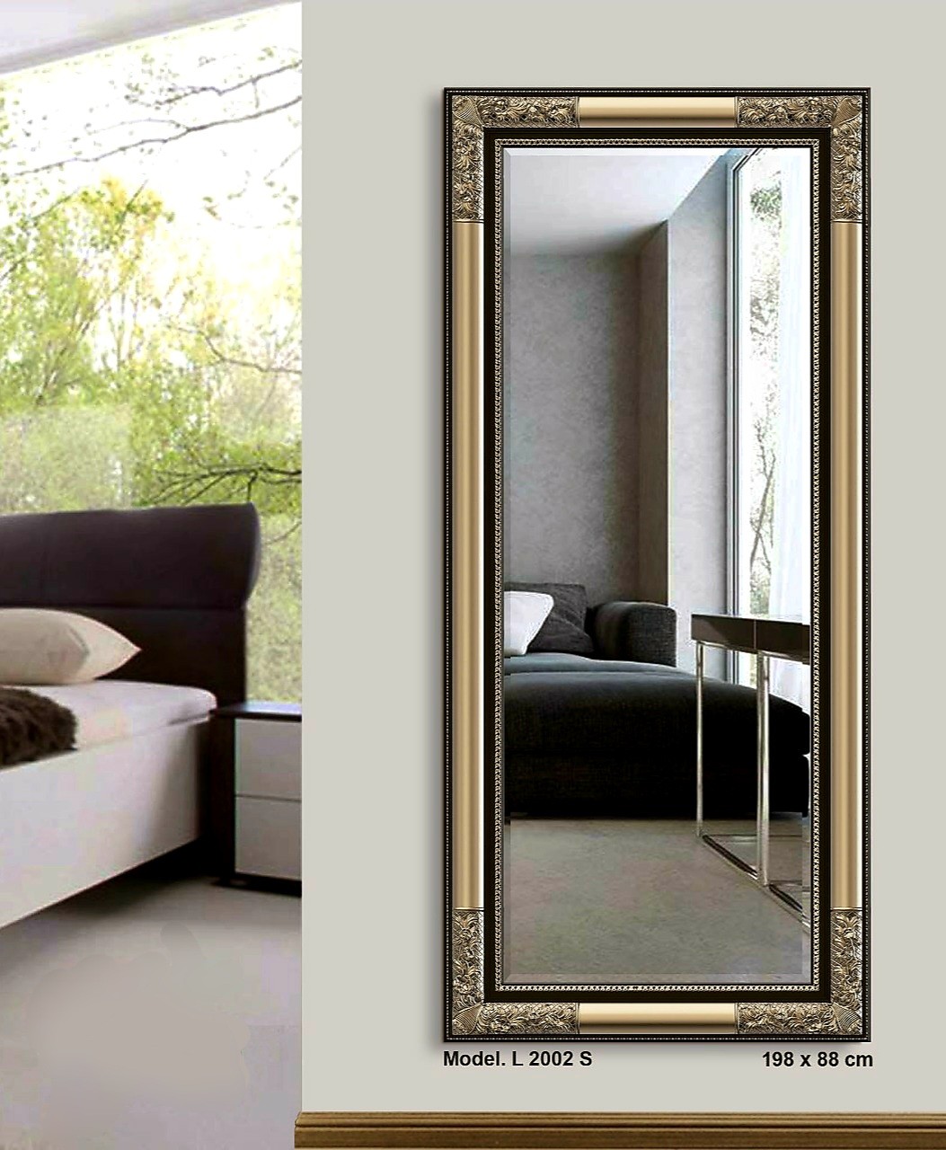 Modern Classic Mirror- Larg - Silver
